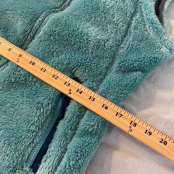 Free Country Teal Faux Fur Zip Front Vest Size Small - Picture 7 of 9